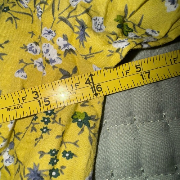 Calista boho Floral Yellow Midi ruffle Dress. Size Small. VGUC. - Picture 8 of 12